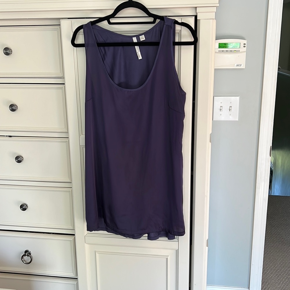 NY and company purple sleeveless blouse size xl